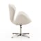 Manhattan Comfort Raspberry Faux Leather Adjustable Swivel Chair in White and Polished Chrome AC038-WH - alternate 2